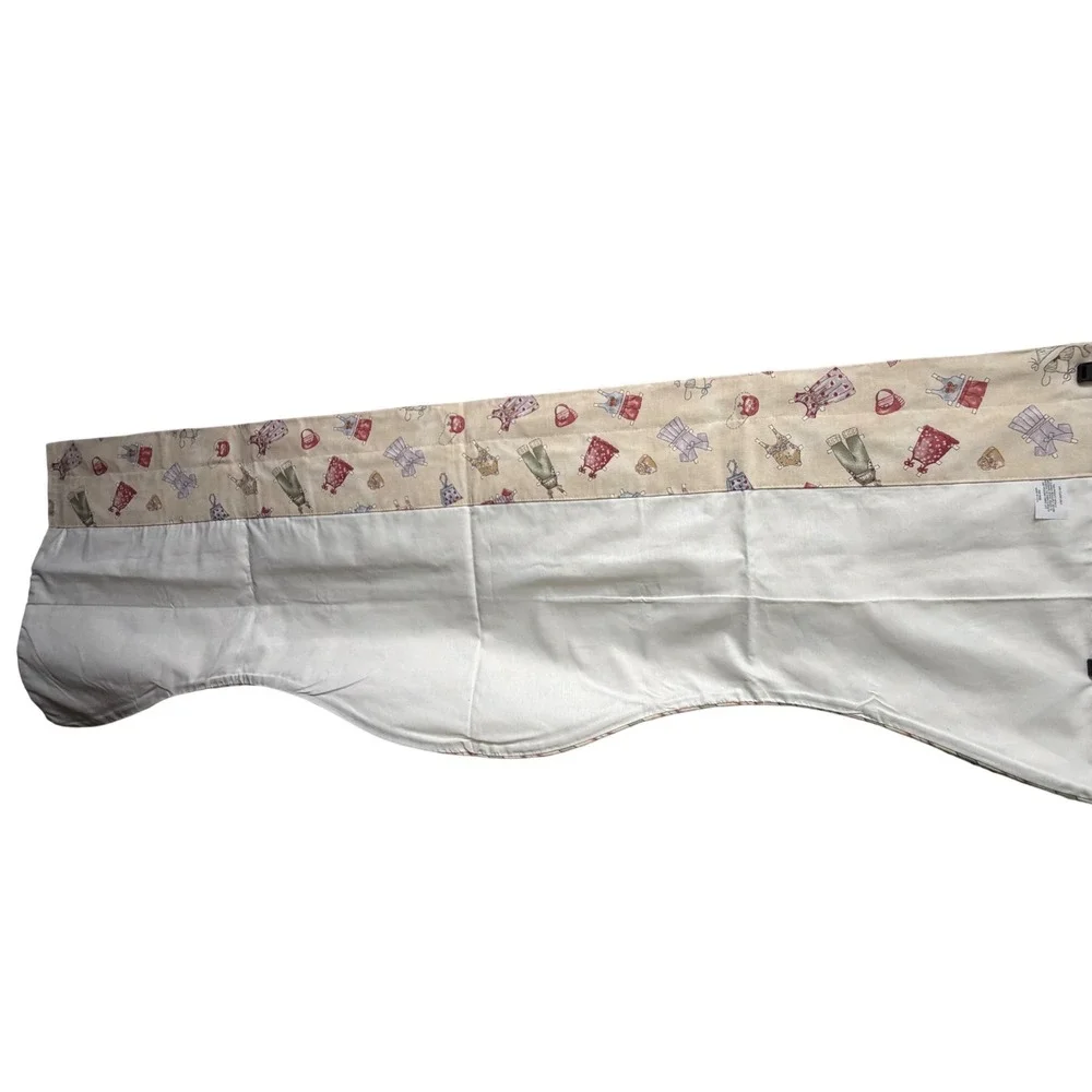 Paper Doll Print 2 Window‎ Valances52x17 Cream Excellent Lined USA